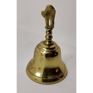 Antique Brass Bell | Figurine Handle Desk Bell Decor
